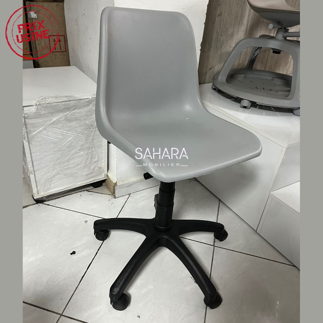 chaises pour bureau en PVC En gris