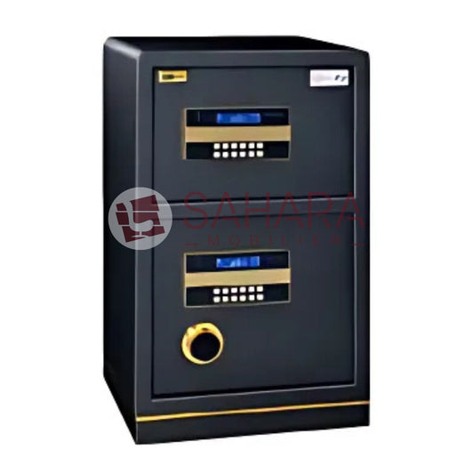Dimensions extérieures : Hauteur 800 mm x Largeur 480 mm x Profondeur 400 mm
Système de verrouillage : Serrure électronique sécurisée
Poids : 100 kg
Couleur : Gris foncé (RAL 7024)
Matériau : Acier robuste avec blindage renforcé
Intérieur : Base doublée d'un matériau souple pour protéger le contenu
Utilisation recommandée : Idéal pour sécuriser argent, bijoux, documents importants et autres objets de valeur