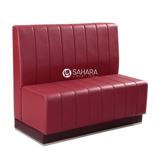 fauteuil canapé pour café en simili cuir rouge