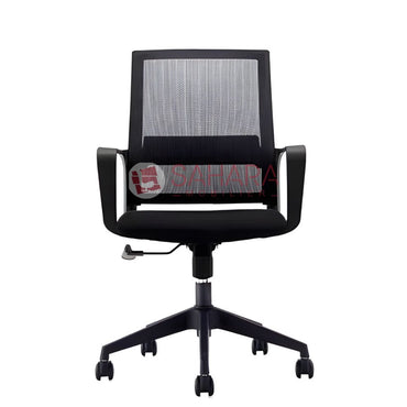 fauteuil de bureau en mesh Sur 5 branches en PVC accoudoirs fixes sur l'assise et le dossier avec système de basculement