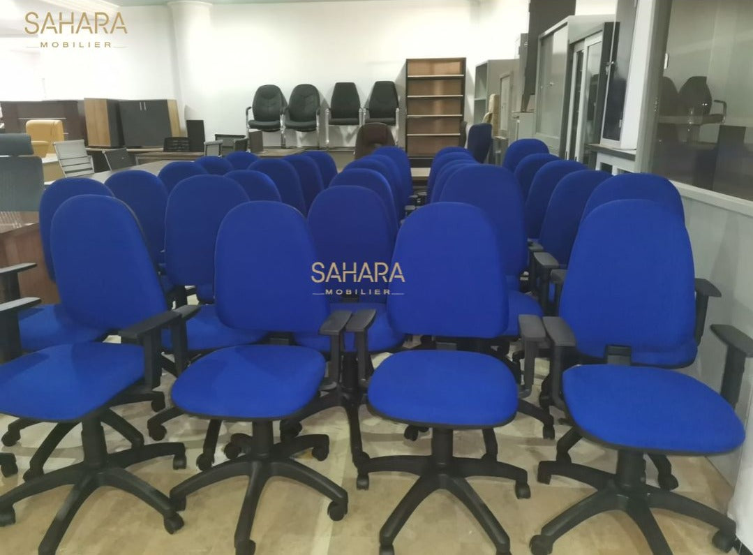 fauteuill roulant en tissu pour bureau ,piètement et accoudoirs en PU