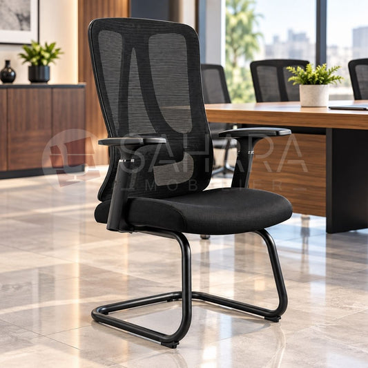 Fauteuil Visiteur MONI Noir Réf. B3469