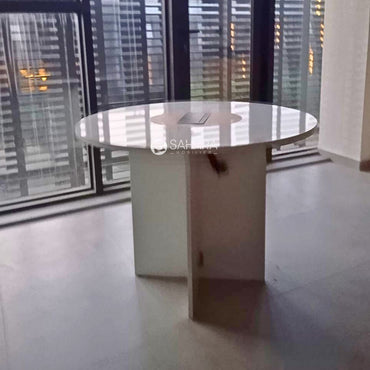 Table de réunion ronde en bois 120 cm Réf. A0499