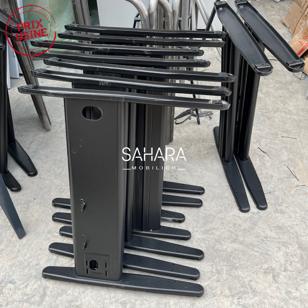 Piètement de bureau métallique avec enjoliveur Passe câble Réf. B1905