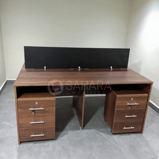 Bureau bench 4 positions avec caissons Réf. B1775