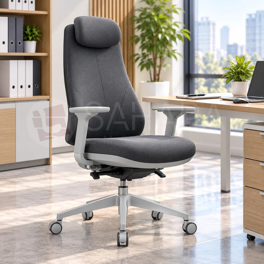 Fauteuil de bureau ergonomique pivotant à dossier haut Réf C1353