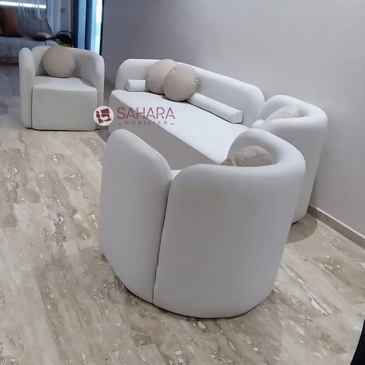 l'arrière d'un comptoirs d'accueil , le dossier demi rond avec coussin usé pour les salles d'attente