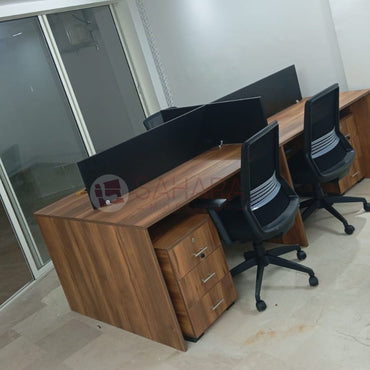 Bureau bench 4 positions avec caissons Réf. B1775