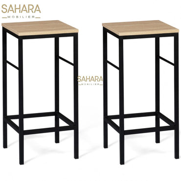 LOT DE 2 TABOURETS DE BAR DETROIT DESIGN INDUSTRIEL Réf B2760