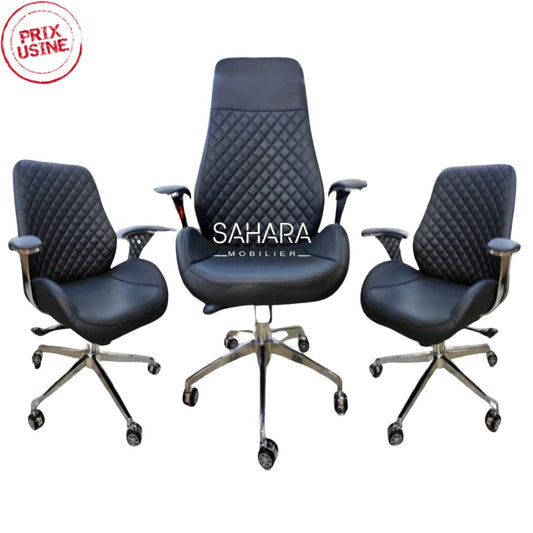 Pack de fauteuils en simili cuir Primea Réf B3166