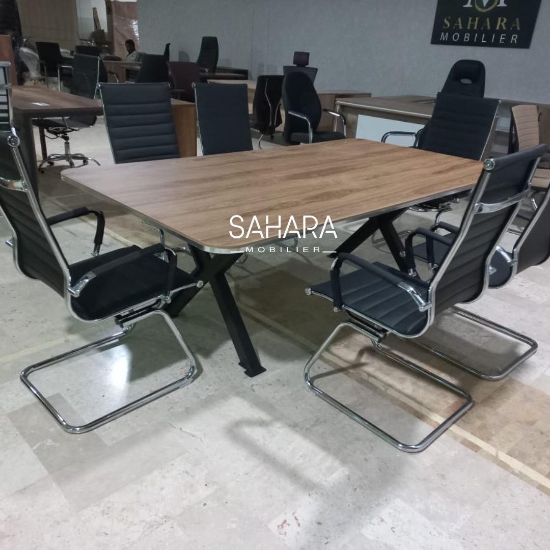 Table de réunion piètement Métallique Forme X Réf B3114