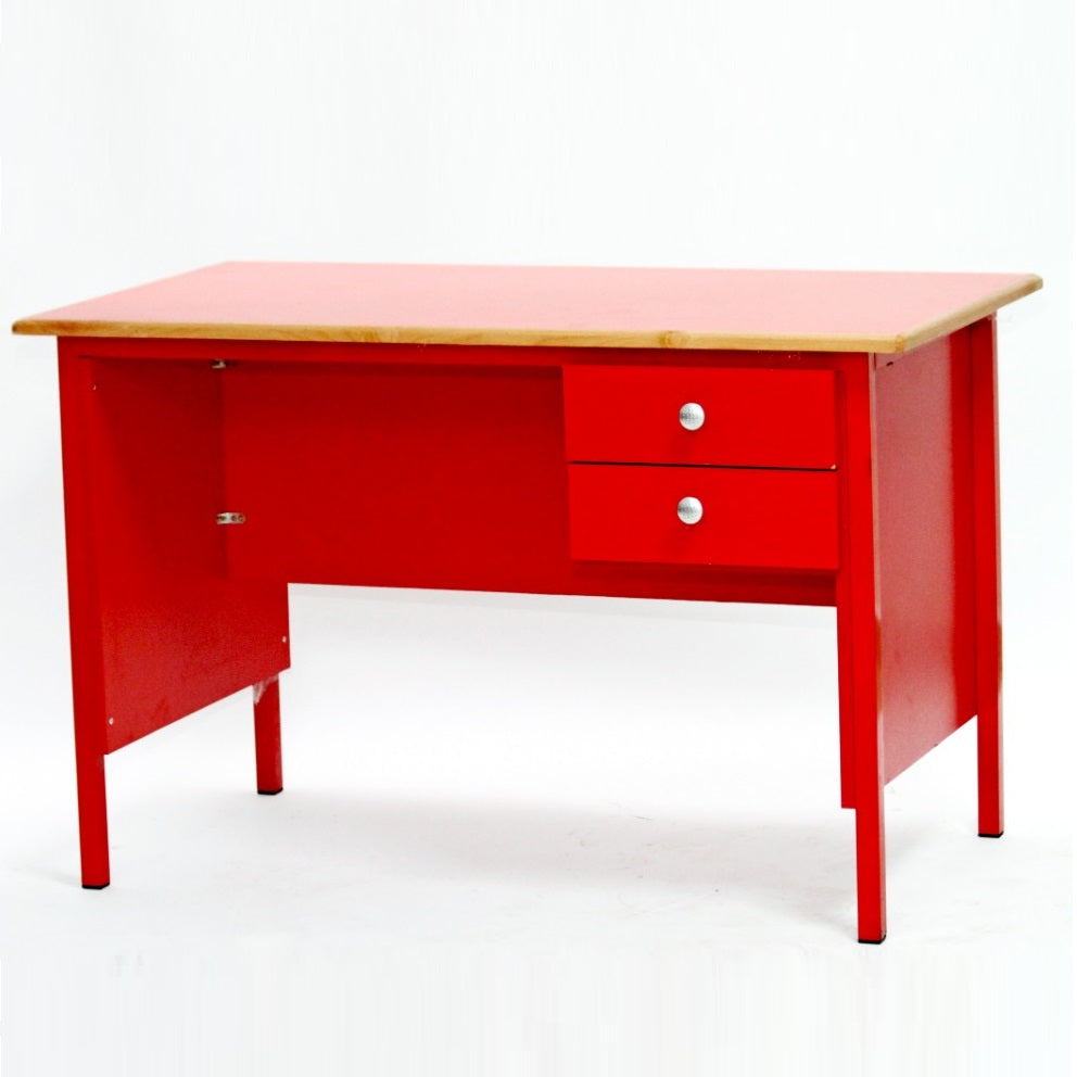 Bureau enseignant avec tiroirs en bois A0564
