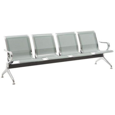 Banquette de réception 4 places galvanisé avec 2 accoudoirs. Réf B1273