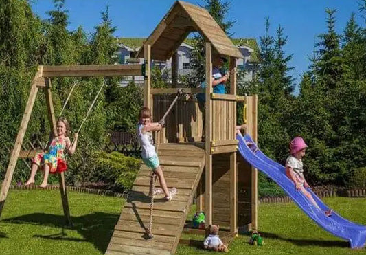 TOUR DE JEUX ET PORTIQUE EN BOIS