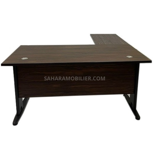 bureau avec retour sur piètements en métal