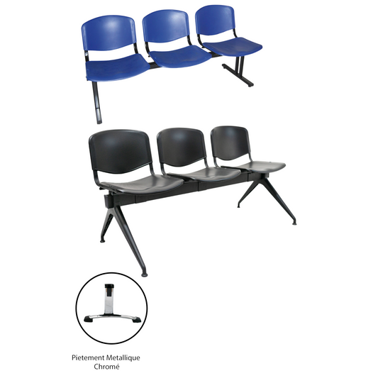 banquette en piètement chromé  Réf b2864