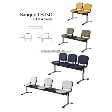 Banquette  ISO  De 3 places Réf. B2860