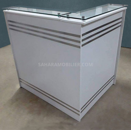 Bureau comptoir d'accueil avec caisson Réf. B1815