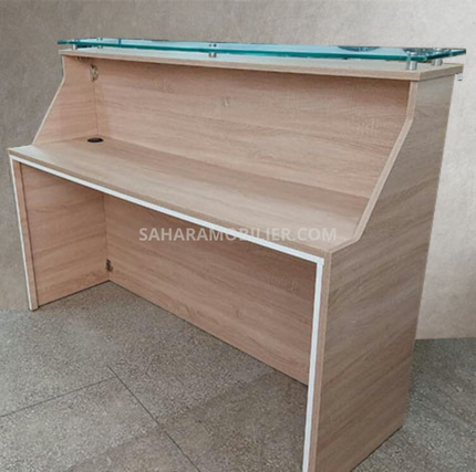 Bureau comptoir d'accueil avec caisson Réf. B1816