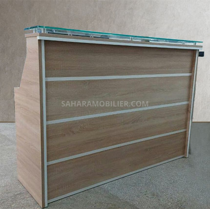 Bureau comptoir d'accueil avec caisson Réf. B1816