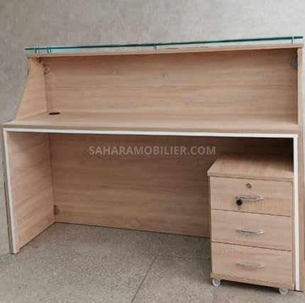 Bureau comptoir d'accueil avec caisson Réf. B1816