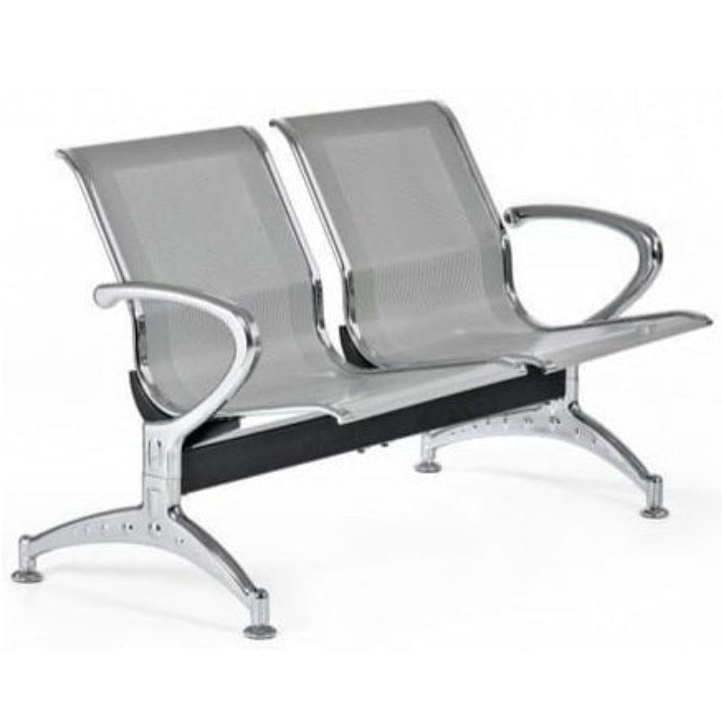 Banquette de réception 2 places galvanisé avec 2 accoudoirs.