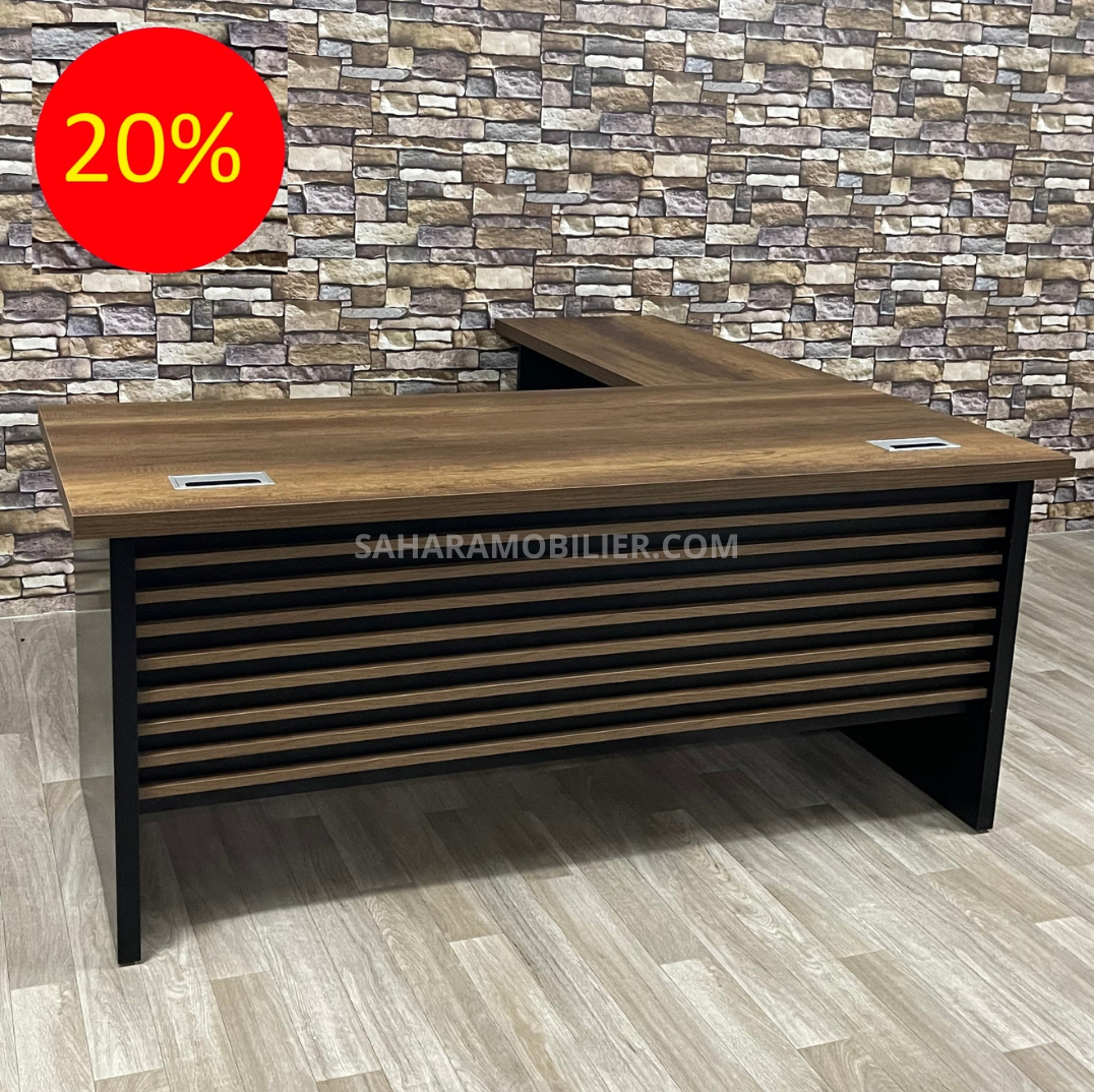 Ensemble Bureau OTTAWA avec retour et caisson et chaise Réf. A0855