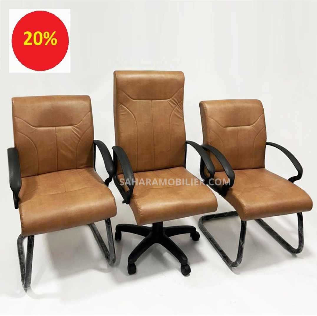 Ensemble Bureau OTTAWA avec retour et caisson et chaise Réf. A0855