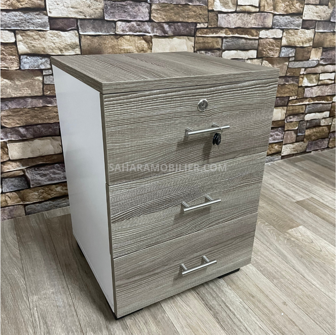Ensemble Bureau CASABLANCA avec Retour et caisson et chaises Réf. B1809