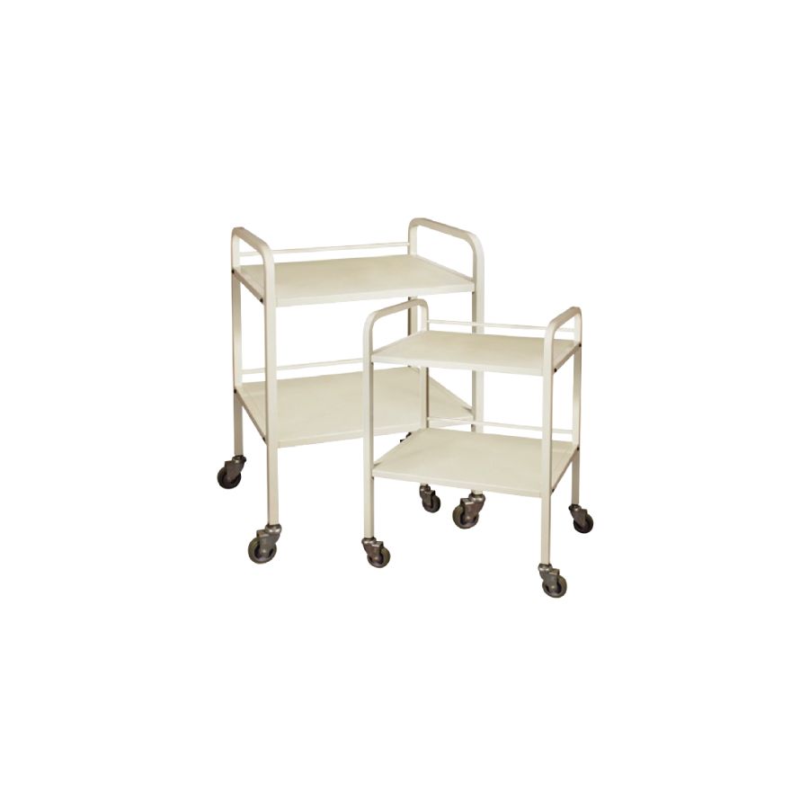 Guéridon métallique à 2 plateaux