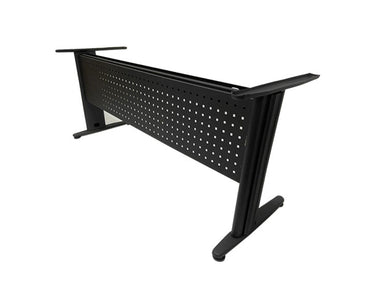 Piètement de bureau métallique avec voile métallique perforé couleur noir Réf. B1909