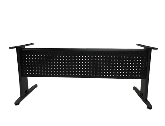 Piètement de bureau métallique avec voile métallique perforé couleur noir Réf. B1909