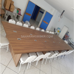 TABLE DE RÉUNION RECTANGULAIRE EN BOIS MODULABLE A0553
