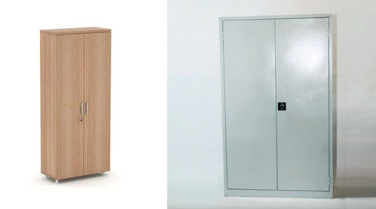 Armoires métalliques vs. Armoires en bois : quel choix pour votre bureau ?