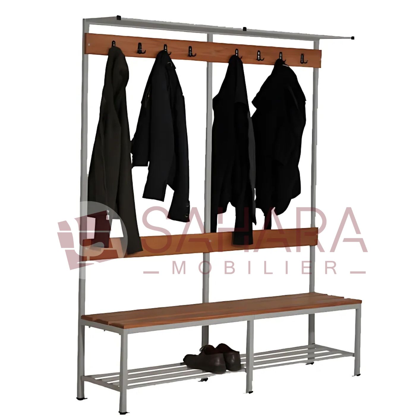 Bancs avec support porte manteaux Réf B4464