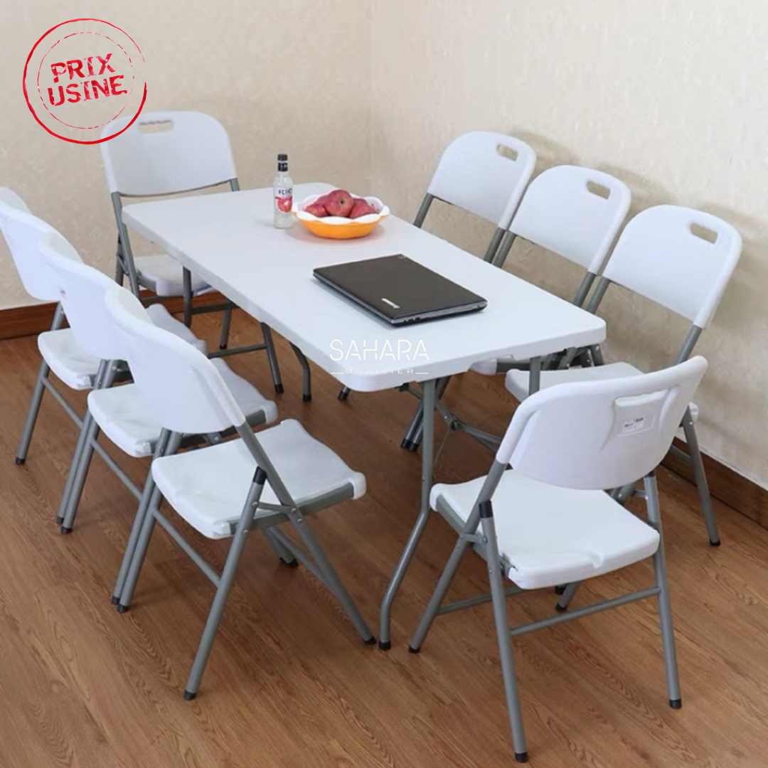 Pack Tente Pliante + Table Pliante 150cm + 8 chaises Pliante  Réf B3664