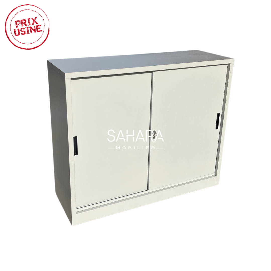 Armoire_basse_metallique_avec_2_portes_coulissantes_2 en gris