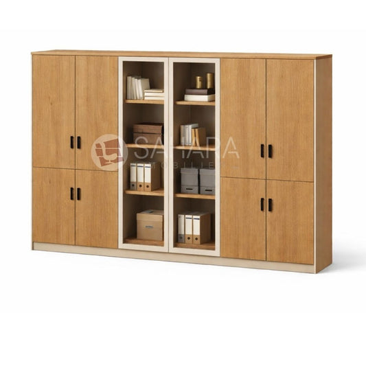 Étagères internes en bois d'épaisseur 25 mm, réglables en hauteur.
Couleur idéalement assortie au bureau (bois clair, beige, etc.) pour une cohérence visuelle