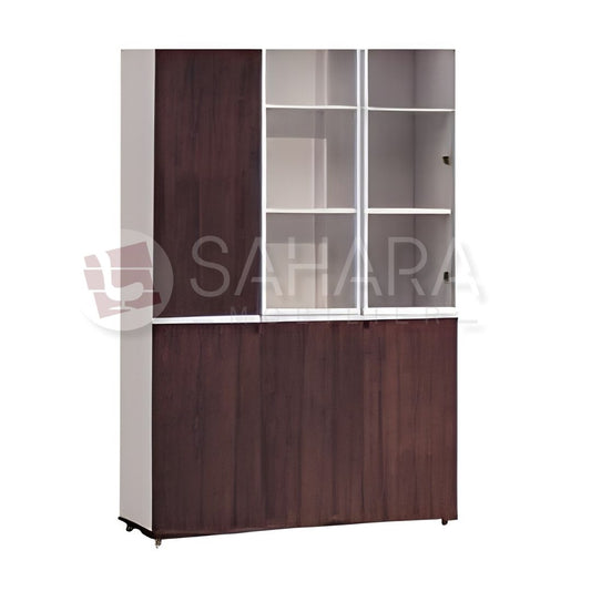 Armoire de bureau moderne conçue pour le rangement et l’organisation des documents professionnels.