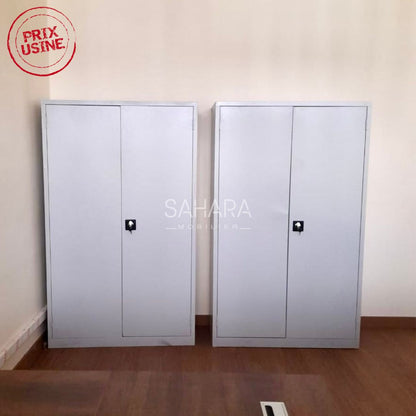Armoire haute métallique avec 2 portes battante   A0529
