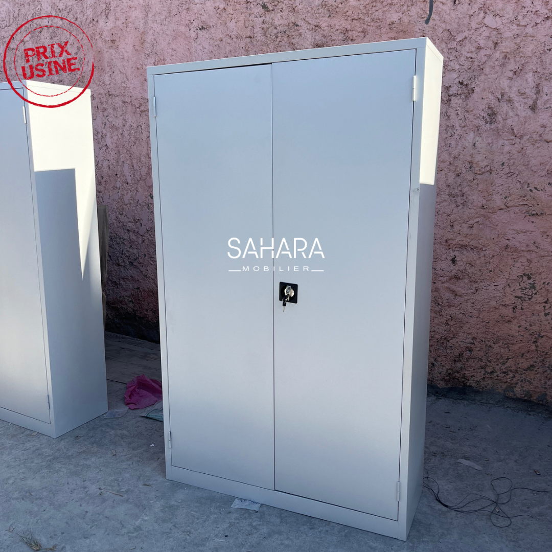 Armoire haute métallique avec 2 portes battante   A0529