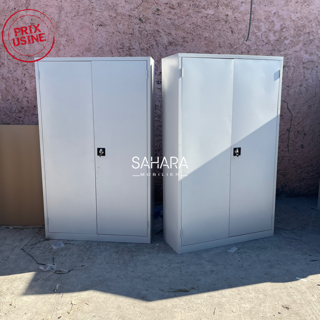 Armoire haute métallique avec 2 portes battante   A0529