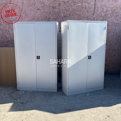 Armoire haute métallique avec 2 portes battante   A0529