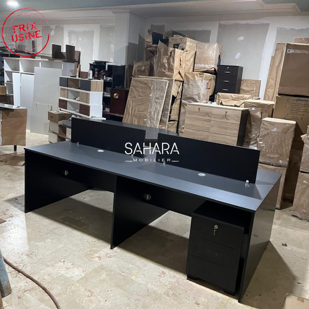 Bureau Bench 4 positions avec caissons Réf. B2151