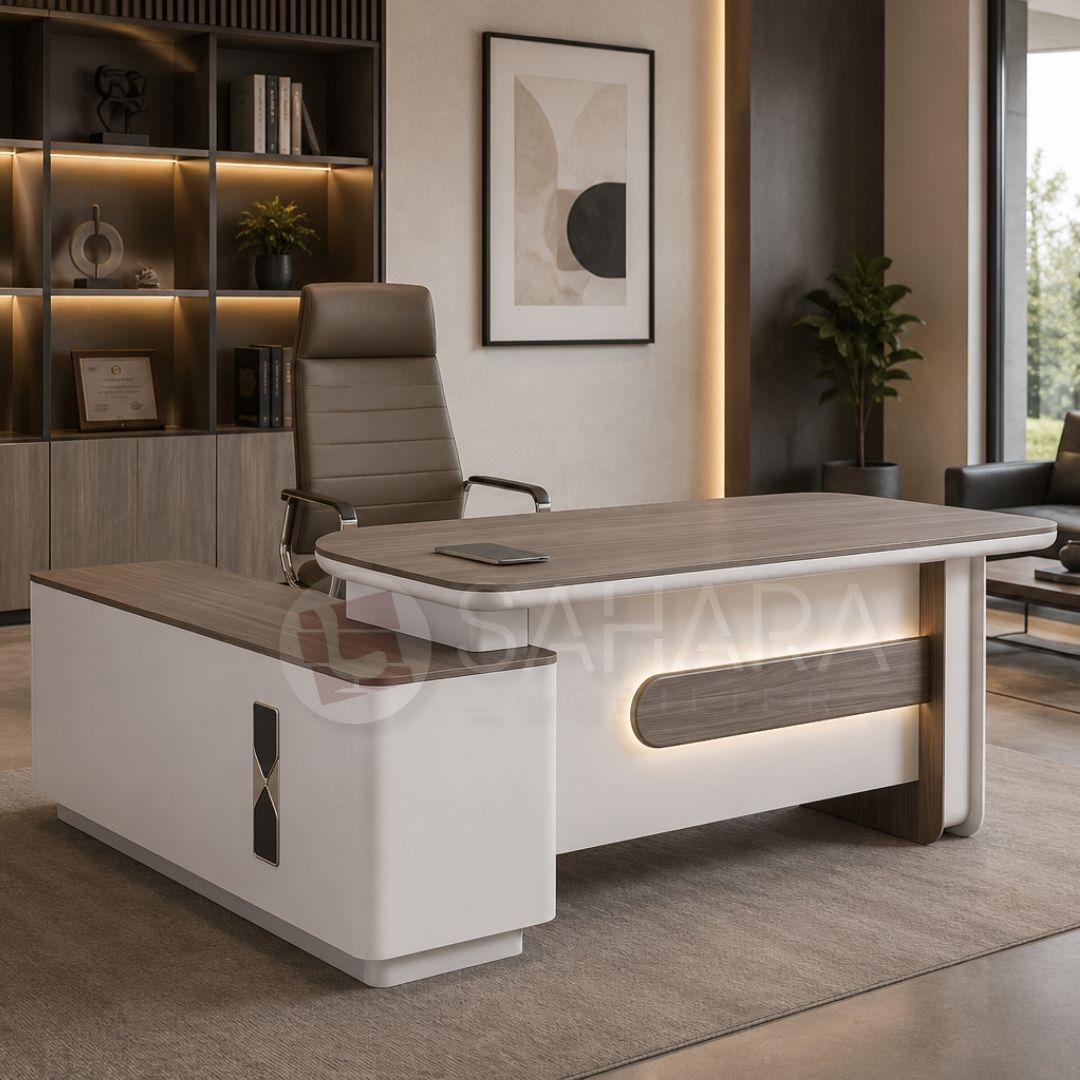 Bureau de Direction en MDF avec Retour – Collection Premium sahara mobilier