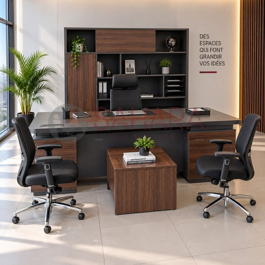 Bureau de direction Harmony avec Retour et Caisson Mobile