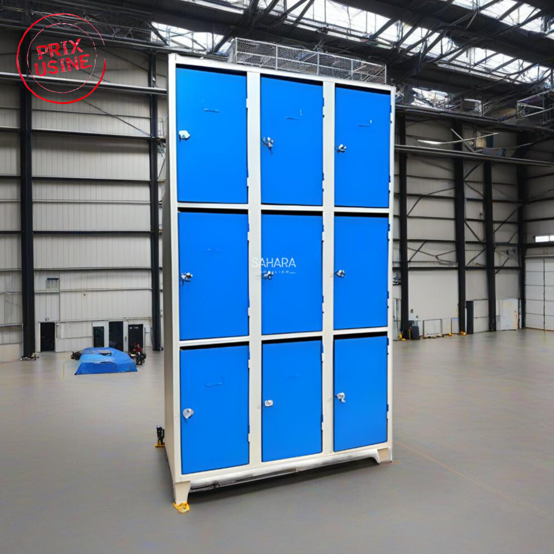 Casier vestiaire metallique Monobloc a 9 case 
