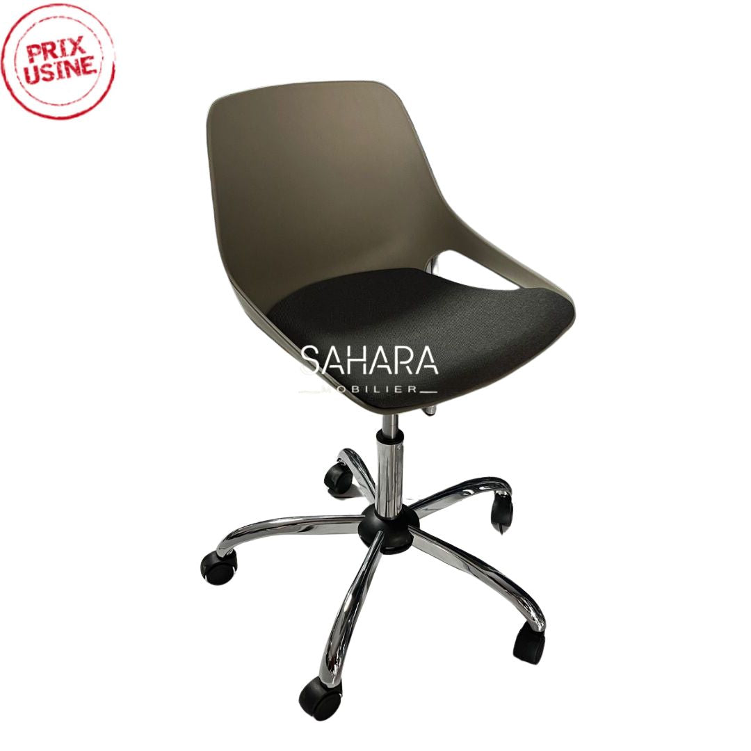 Chaise de bureau pivotante noire avec assise textile B3461