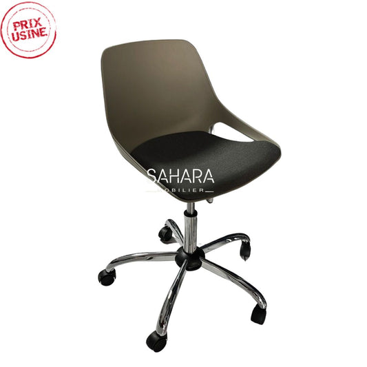 Chaise de bureau pivotante noire avec assise textile B3461