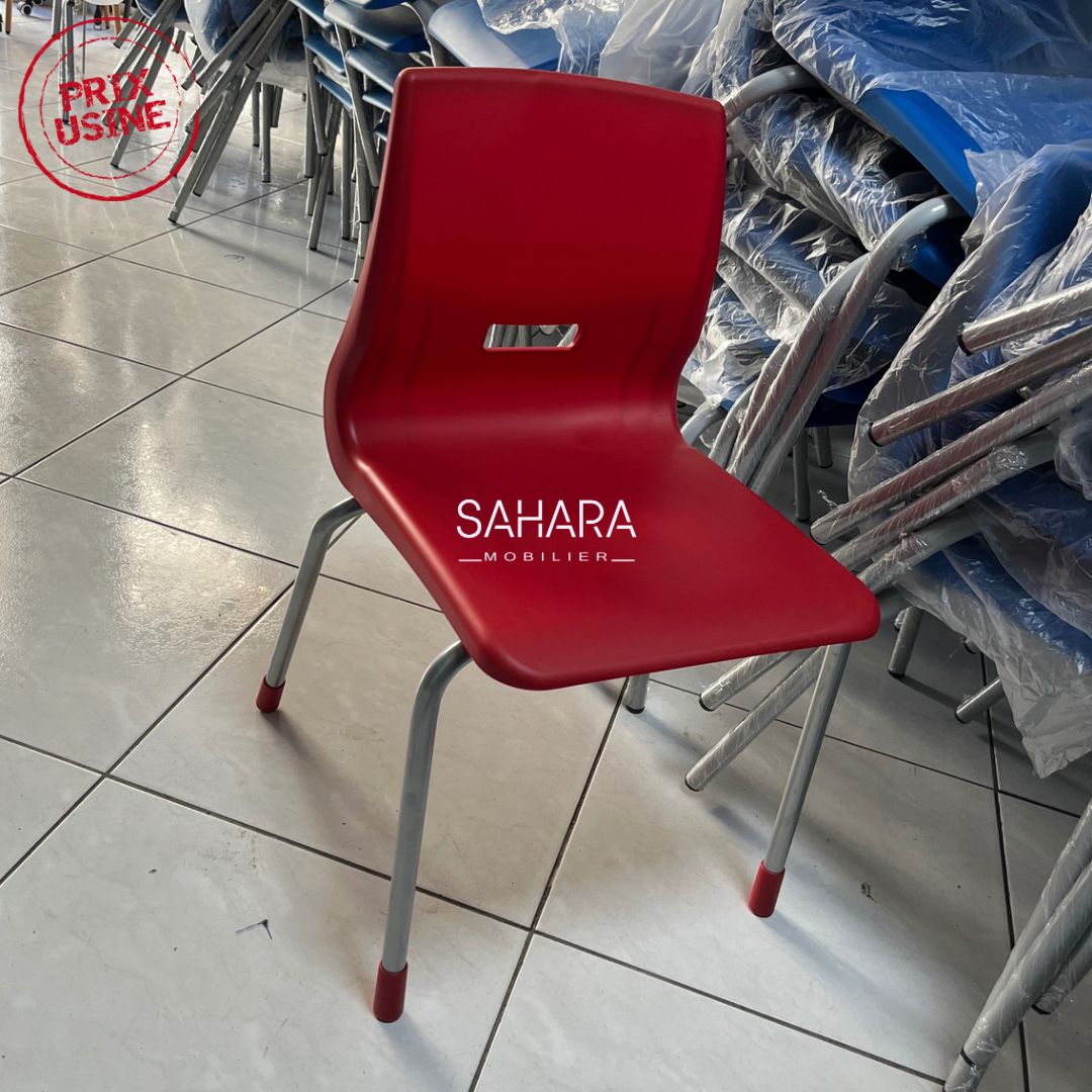 Chaise de collectivité dossier carré réf B3454